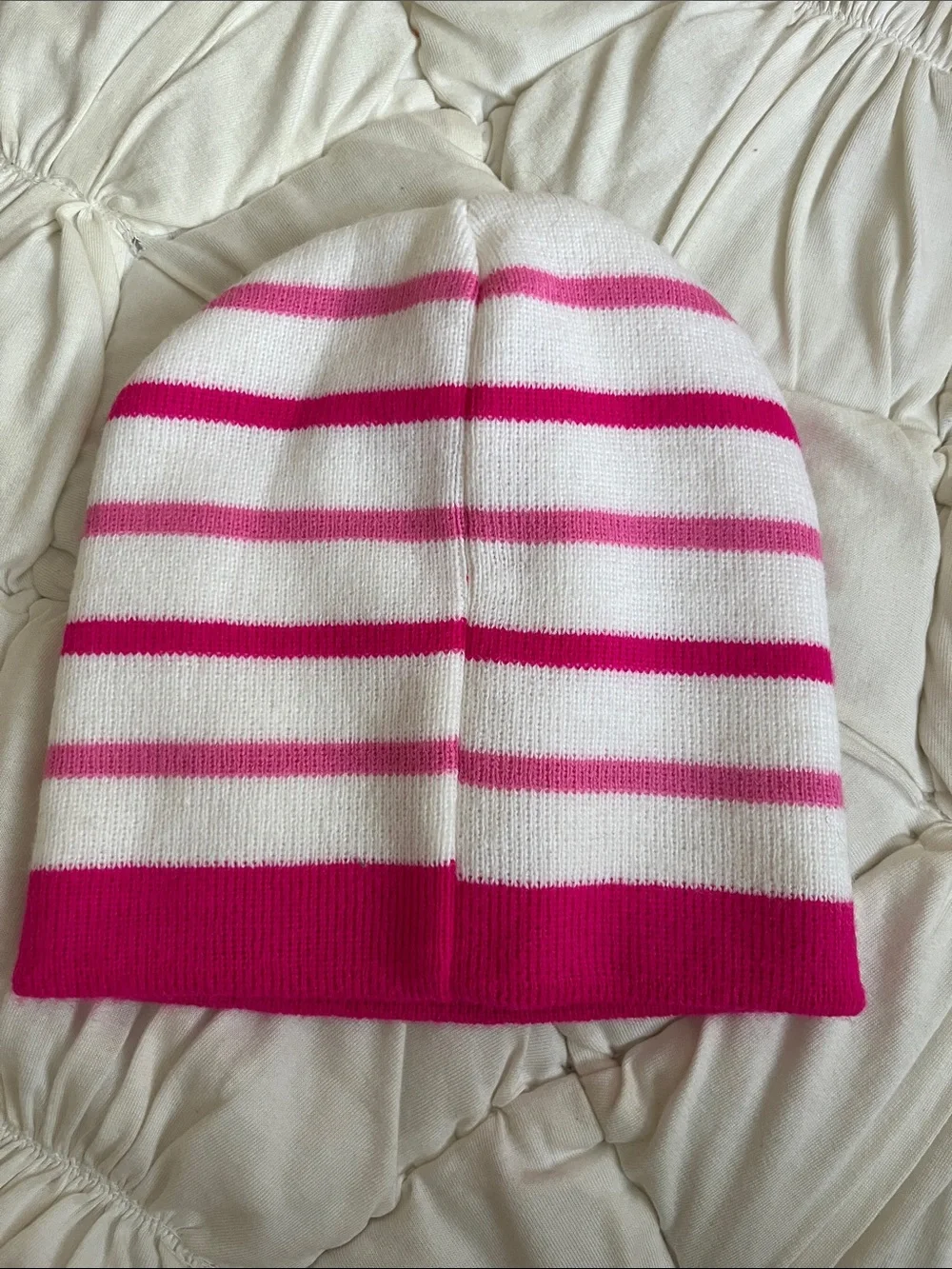 Hello Kitty White and Hot Pink Striped Beanie🩷🤍